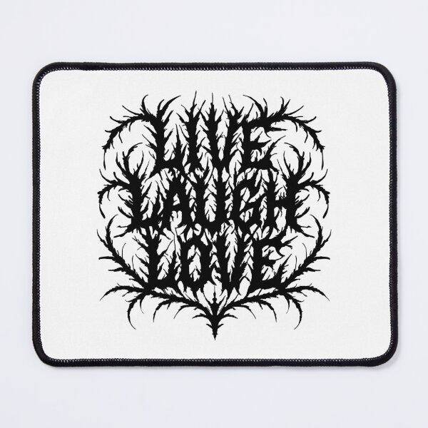 Item preview, Live Laugh Love But Make It Unreadable - Metal Logo Parody Design designed and sold by velvetearth.