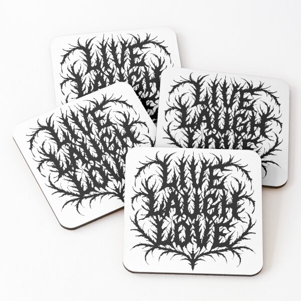 Item preview, Live Laugh Love But Make It Unreadable - Metal Logo Parody Design designed and sold by velvetearth.