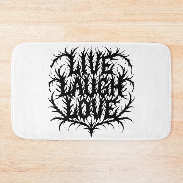 Item preview, Live Laugh Love But Make It Unreadable - Metal Logo Parody Design designed and sold by velvetearth.