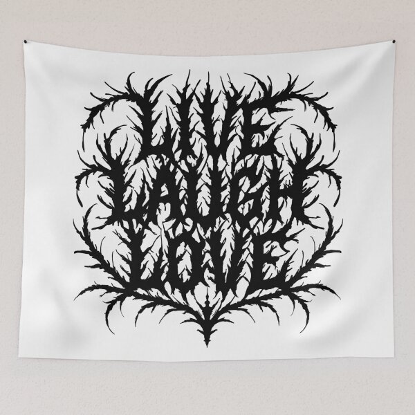 Item preview, Live Laugh Love But Make It Unreadable - Metal Logo Parody Design designed and sold by velvetearth.