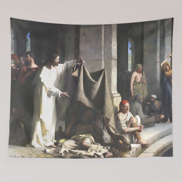 Item preview, Jesus Healing the Sick at the Pool of Bethesda designed and sold by Jon-Baran.