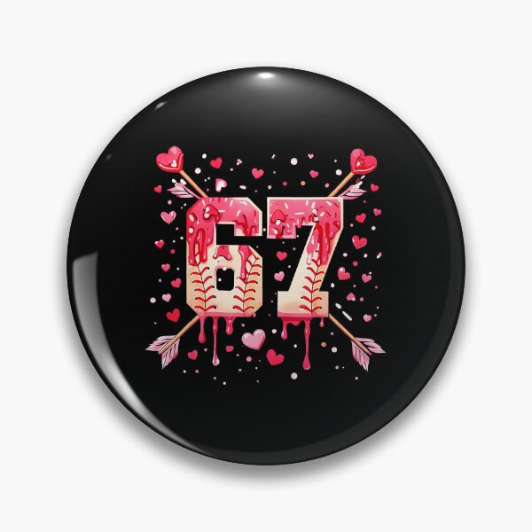 Item preview, 67 Melting Number Baseball Drip Valentine Arrow Style designed and sold by miaa-artistshop.