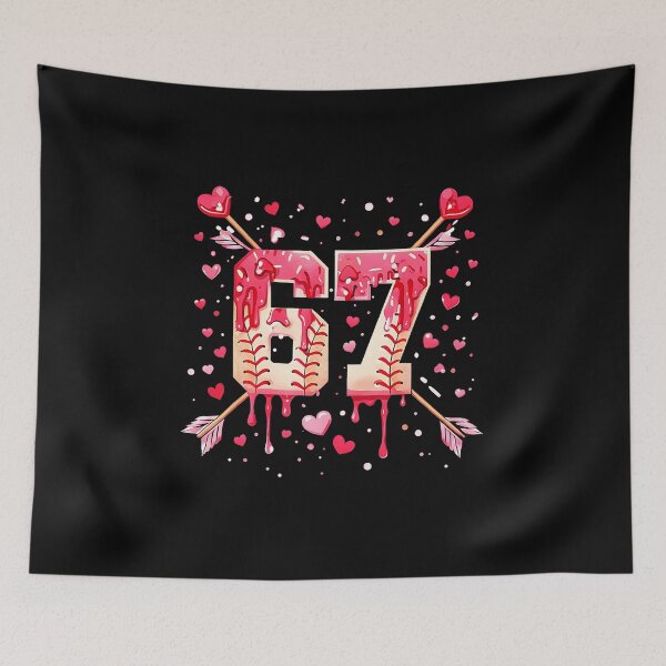 Item preview, 67 Melting Number Baseball Drip Valentine Arrow Style designed and sold by miaa-artistshop.