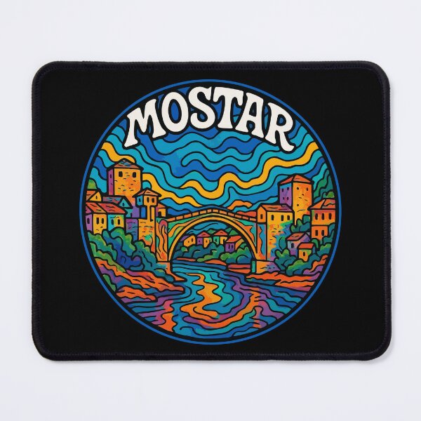 Item preview, Mostar Bosnia And Herzegovina Trippy designed and sold by TomFrontierArt.
