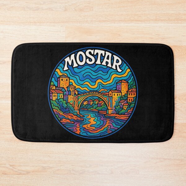 Item preview, Mostar Bosnia And Herzegovina Trippy  designed and sold by TomFrontierArt.