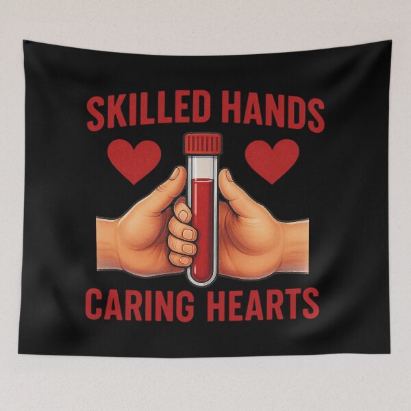 Item preview, Skilled Hands Caring Hearts Phlebotomy Appreciation Gift designed and sold by Virelo.