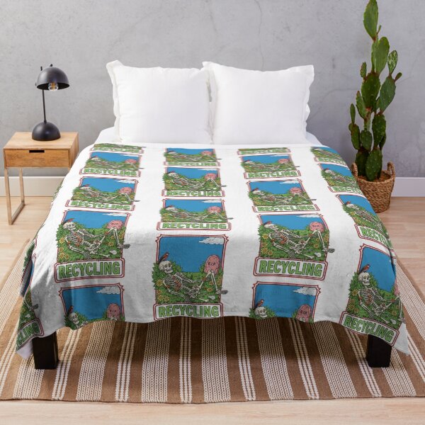 Item preview, Funny Skeleton Recycling Graveyard Eco Humor designed and sold by TeeARTHY.