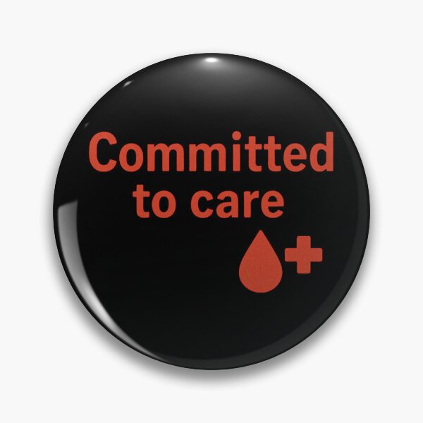 Item preview, Committed to Care Blood Drop Healthcare Support Art designed and sold by Virelo.