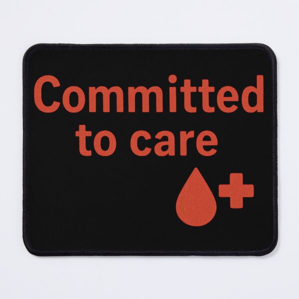 Item preview, Committed to Care Blood Drop Healthcare Support Art designed and sold by Virelo.
