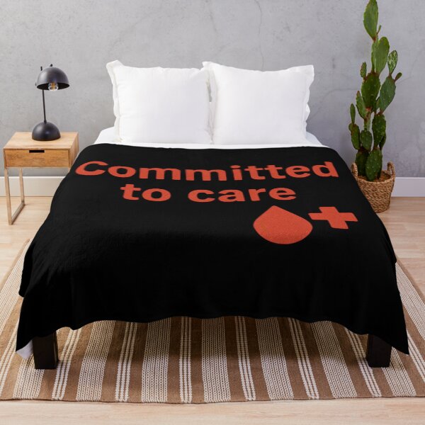 Item preview, Committed to Care Blood Drop Healthcare Support Art designed and sold by Virelo.