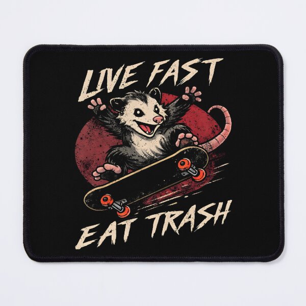 Item preview, live fast eat trash opossum Street Cats Squad designed and sold by gear-posters.