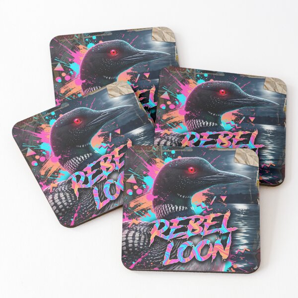 Item preview, Rebel Loon - Psychedelic Neon Glitch Art - Surreal Minnesota Bird designed and sold by The Grumpy Pet Club.