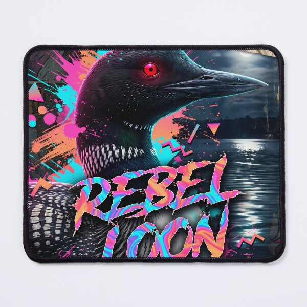 Item preview, Rebel Loon - Psychedelic Neon Glitch Art - Surreal Minnesota Bird designed and sold by The Grumpy Pet Club.