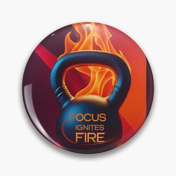 Item preview, Kettlebell Workout Shirt Focus Ignite Fire Gym Motivation Graphic HIIT Crossfit Training Fitness Power Quote Tee Functional Strength Apparel | Premium HD Sticker designed and sold by MillionaireGenZ ⭐⭐⭐⭐⭐ (5.0).