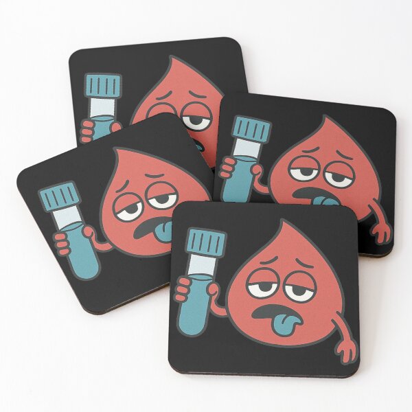 Item preview, Tired Blood Drop Humor for Hardworking Phlebotomy Technicians designed and sold by Virelo.