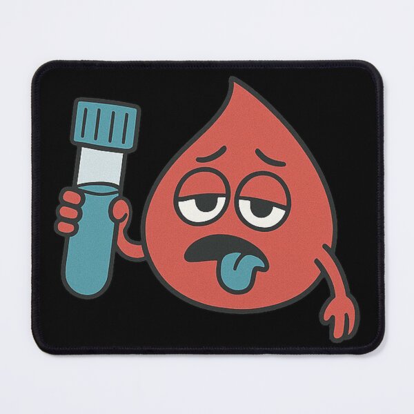 Item preview, Tired Blood Drop Humor for Hardworking Phlebotomy Technicians designed and sold by Virelo.