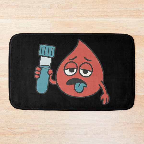 Item preview, Tired Blood Drop Humor for Hardworking Phlebotomy Technicians designed and sold by Virelo.