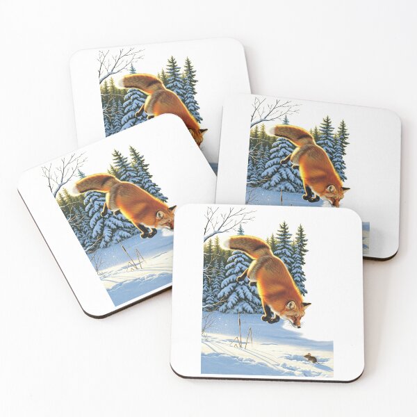 Item preview, Winter Red Fox Pouncing in Deep Snow designed and sold by TeeARTHY.
