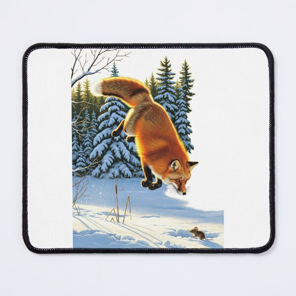 Item preview, Winter Red Fox Pouncing in Deep Snow designed and sold by TeeARTHY.