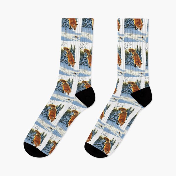 Item preview, Winter Red Fox Pouncing in Deep Snow designed and sold by TeeARTHY.