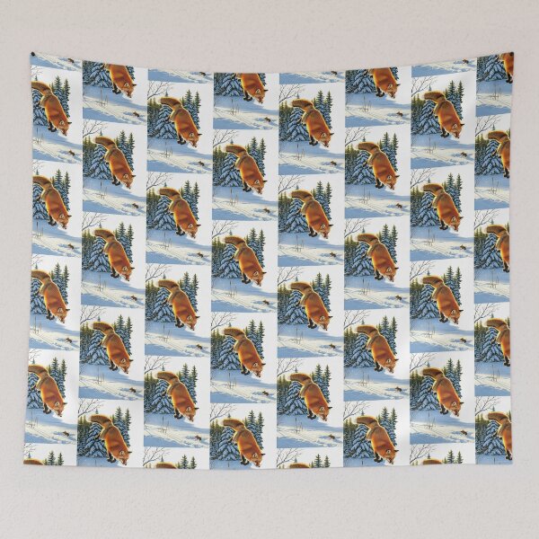 Item preview, Winter Red Fox Pouncing in Deep Snow designed and sold by TeeARTHY.