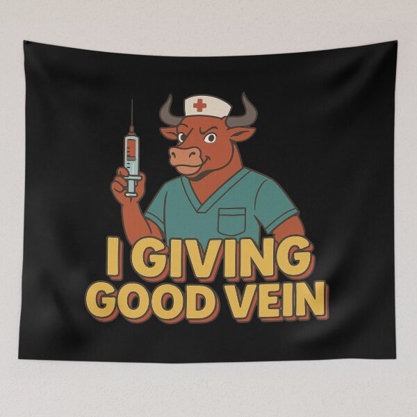 Item preview, Strong Bull Nurse Delivers Perfect Vein Shots Daily designed and sold by Virelo.