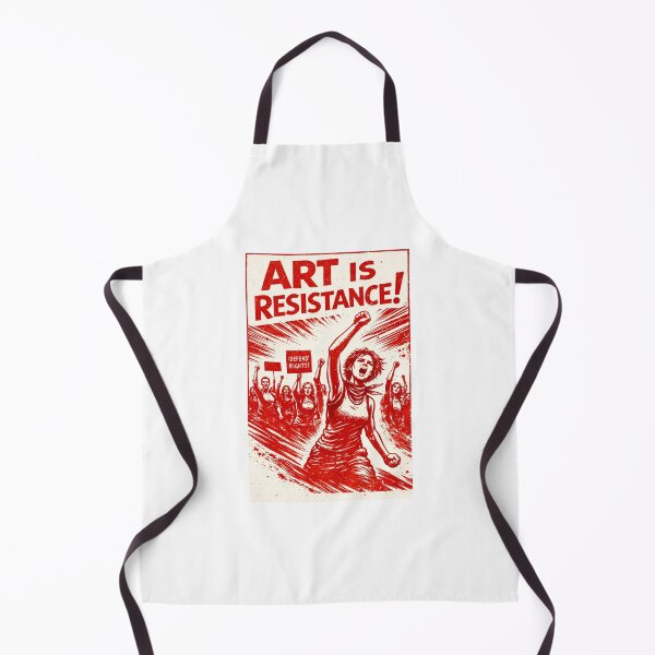 Item preview, ART IS RESISTANCE! | Vintage Protest Poster | Red Activist Print designed and sold by RetroPop23.