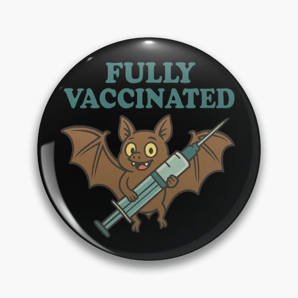 Item preview, Cute Bat Proudly Showing Off Its Vaccination Syringe designed and sold by Virelo.