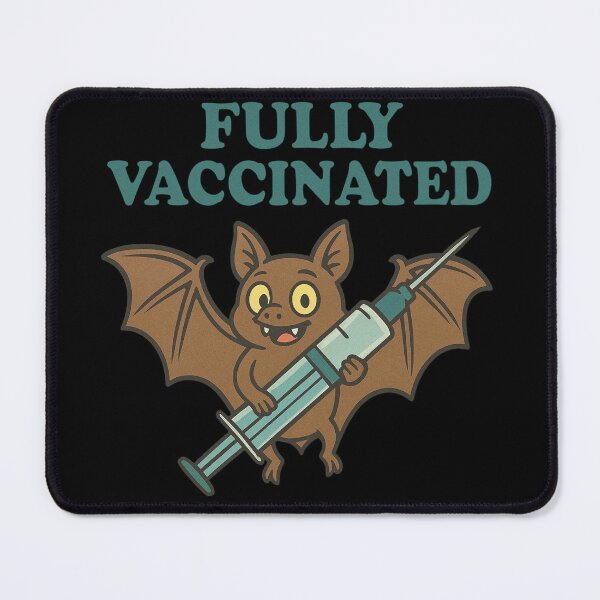 Item preview, Cute Bat Proudly Showing Off Its Vaccination Syringe designed and sold by Virelo.