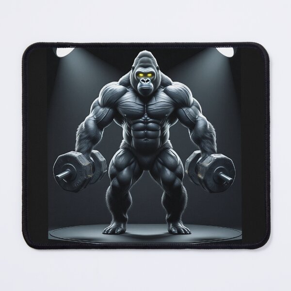 Item preview, Gorilla Gym Shirt Bodybuilder Gorilla Dumbbell Workout Graphic Primal Strength Beast Mode Fitness Tee Hardcore Lifting Motivation Apparel | Premium HD Sticker Design designed and sold by MillionaireGenZ ⭐⭐⭐⭐⭐ (5.0).