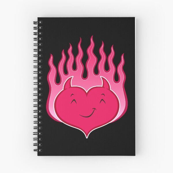 Item preview, Smiling Devil Heart Icon With Flames  designed and sold by RodSavely.