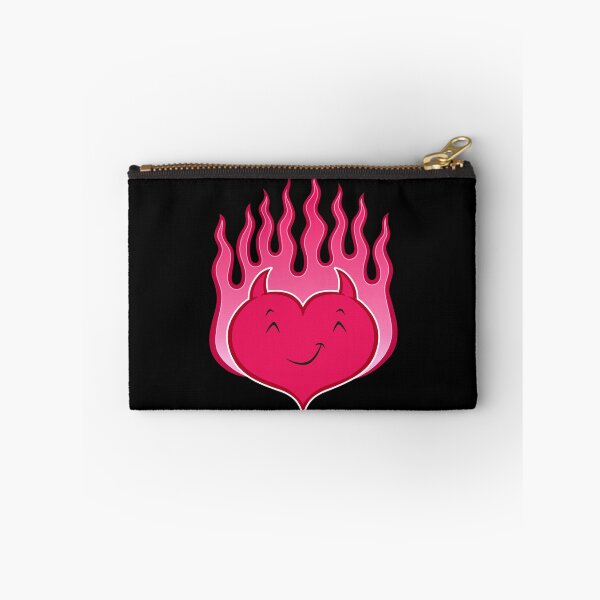 Item preview, Smiling Devil Heart Icon With Flames  designed and sold by RodSavely.