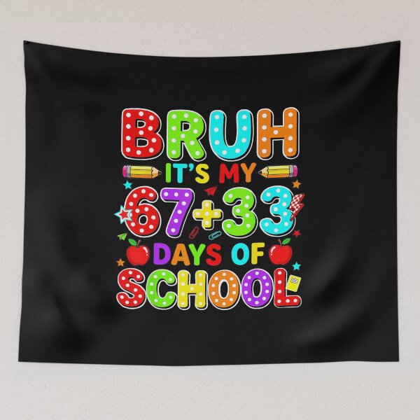 Item preview, BRUH IT’S MY 67+33 DAYS OF SCHOOL Funny designed and sold by gladysenglish.