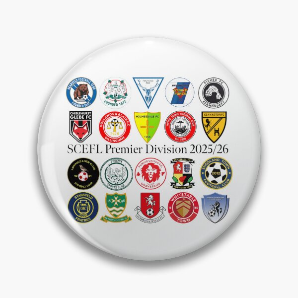 Aperçu de l'œuvre Insignes de la SCEFL Premier Division 25/26 créée et vendue par PointsPerGame.