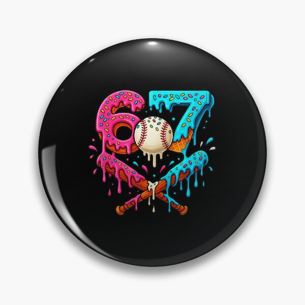 Item preview, 67 Ice Cream Drip Baseball Meme Color Splash Style designed and sold by miaa-artistshop.