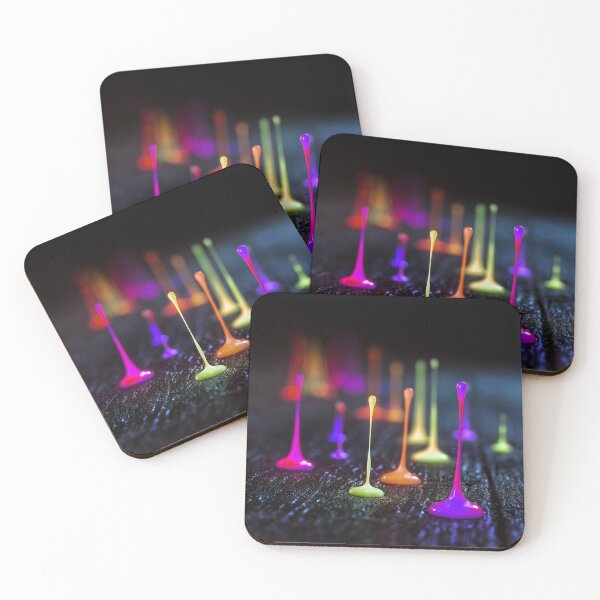 Item preview, Neon Paint Drips on Dark Surface designed and sold by Swedeprep.
