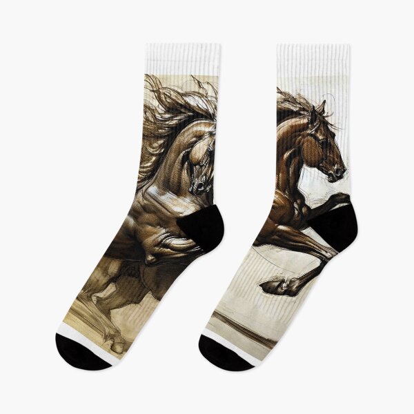 Item preview, Two Horses Illustration designed and sold by NoxLand.