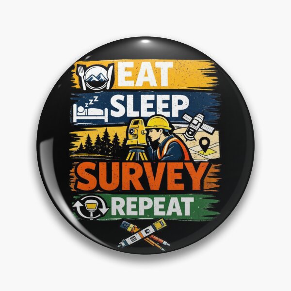Item preview, Eat Sleep Survey Repeat Funny Land Surveyor designed and sold by Virelo.