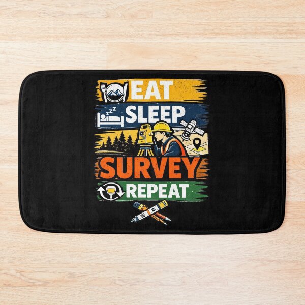 Item preview, Eat Sleep Survey Repeat Funny Land Surveyor designed and sold by Virelo.