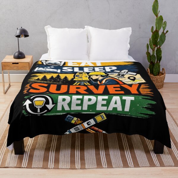 Item preview, Eat Sleep Survey Repeat Funny Land Surveyor designed and sold by Virelo.