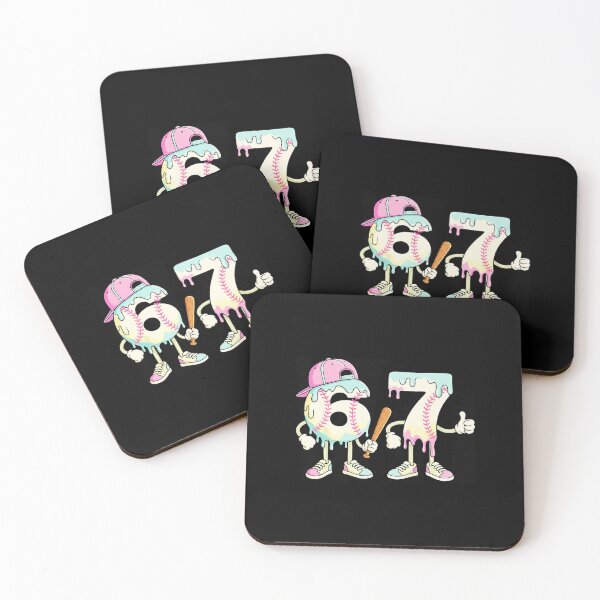 Item preview, 67 Funny Baseball Dripping Ice Cream Six Seven Meme designed and sold by miaa-artistshop.