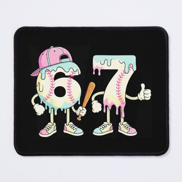 Item preview, 67 Funny Baseball Dripping Ice Cream Six Seven Meme designed and sold by miaa-artistshop.