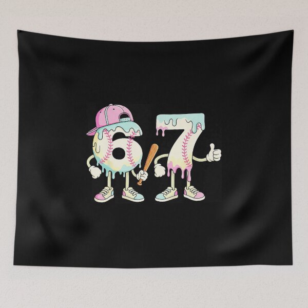 Item preview, 67 Funny Baseball Dripping Ice Cream Six Seven Meme designed and sold by miaa-artistshop.