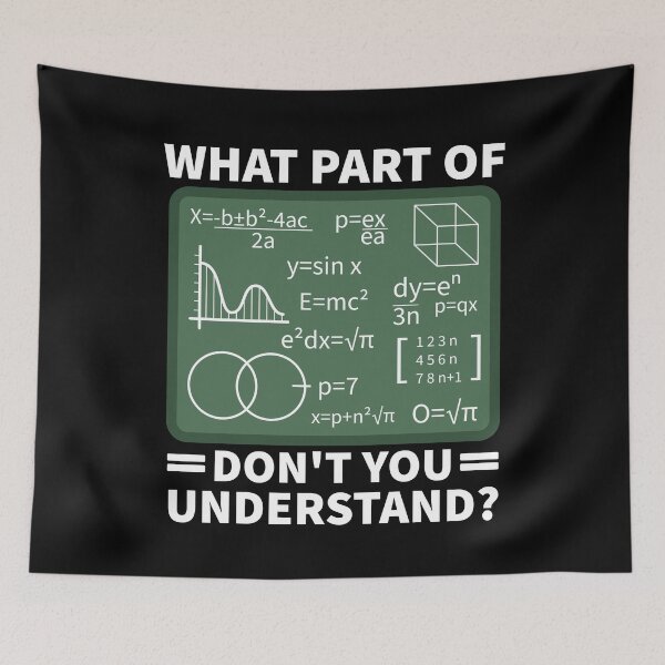 Item preview, What Part of This Don’t You Understand - Funny Complicated Maths Questions designed and sold by Shape Snip Studio.