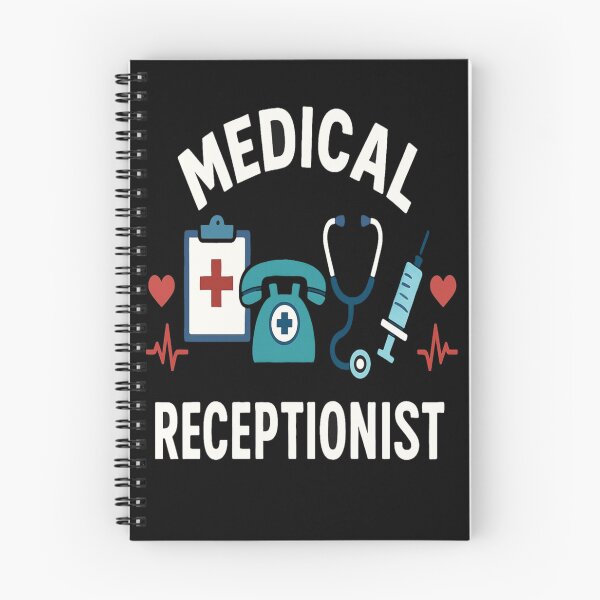 Item preview, Medical Receptionist Design – Healthcare Icons, Heartbeat, Stethoscope, Phone & Syringe Graphic designed and sold by Bright Nest Studio.