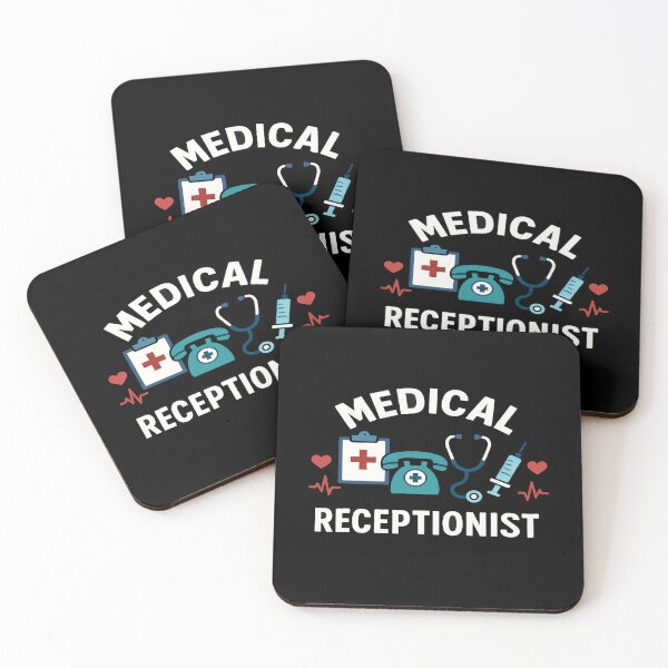 Item preview, Medical Receptionist Design – Healthcare Icons, Heartbeat, Stethoscope, Phone & Syringe Graphic designed and sold by Bright Nest Studio.