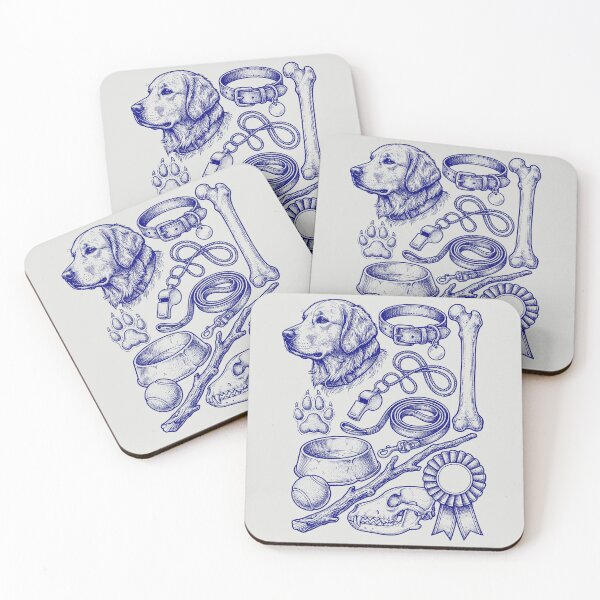 Item preview, Navy Blue Dog Heritage - Vintage Blueprint Style designed and sold by DigitalGlade.