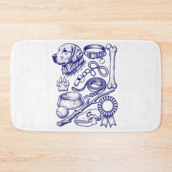 Item preview, Navy Blue Dog Heritage - Vintage Blueprint Style designed and sold by DigitalGlade.