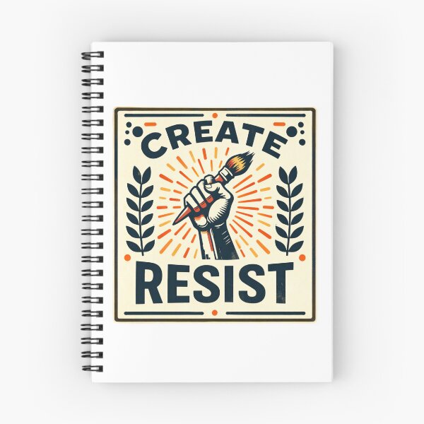 Item preview, CREATE RESIST | Retro Activist Typography | Bold Minimal Poster designed and sold by RetroPop23.