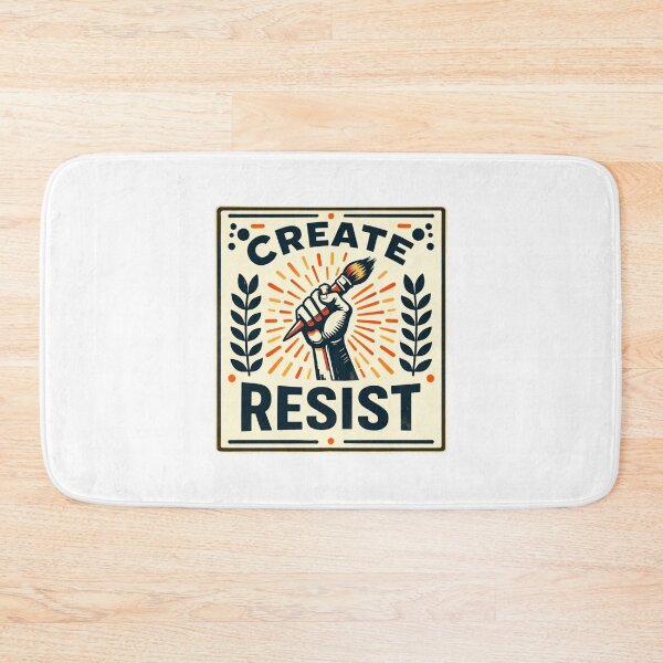 Item preview, CREATE RESIST | Retro Activist Typography | Bold Minimal Poster designed and sold by RetroPop23.